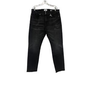 Frame L Homme Slim Fit Jeans Mens Size 38 Black Denim Mid Rise Vaporize NWT